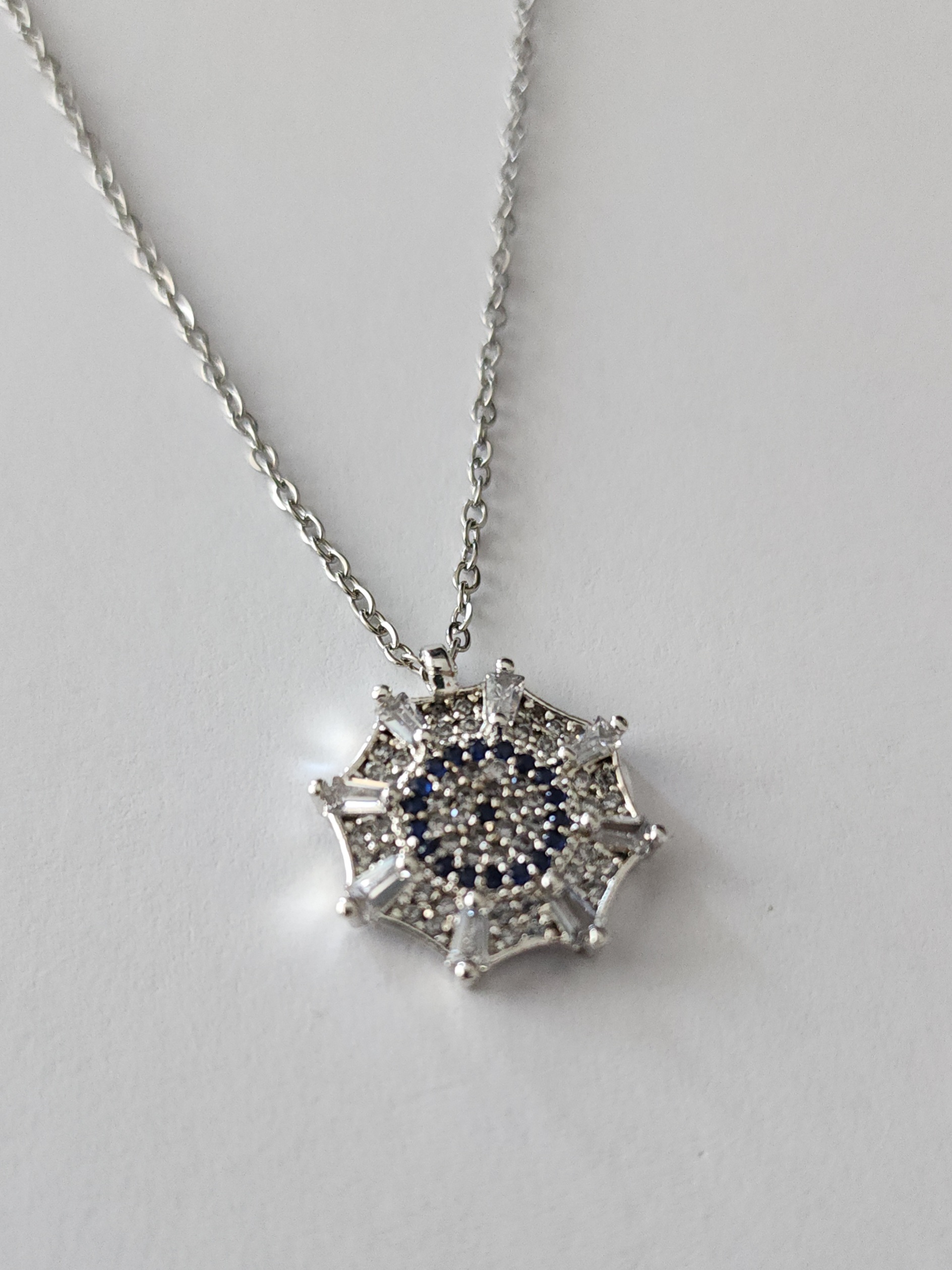 Nazar Detayl Tal Kolye Silver 