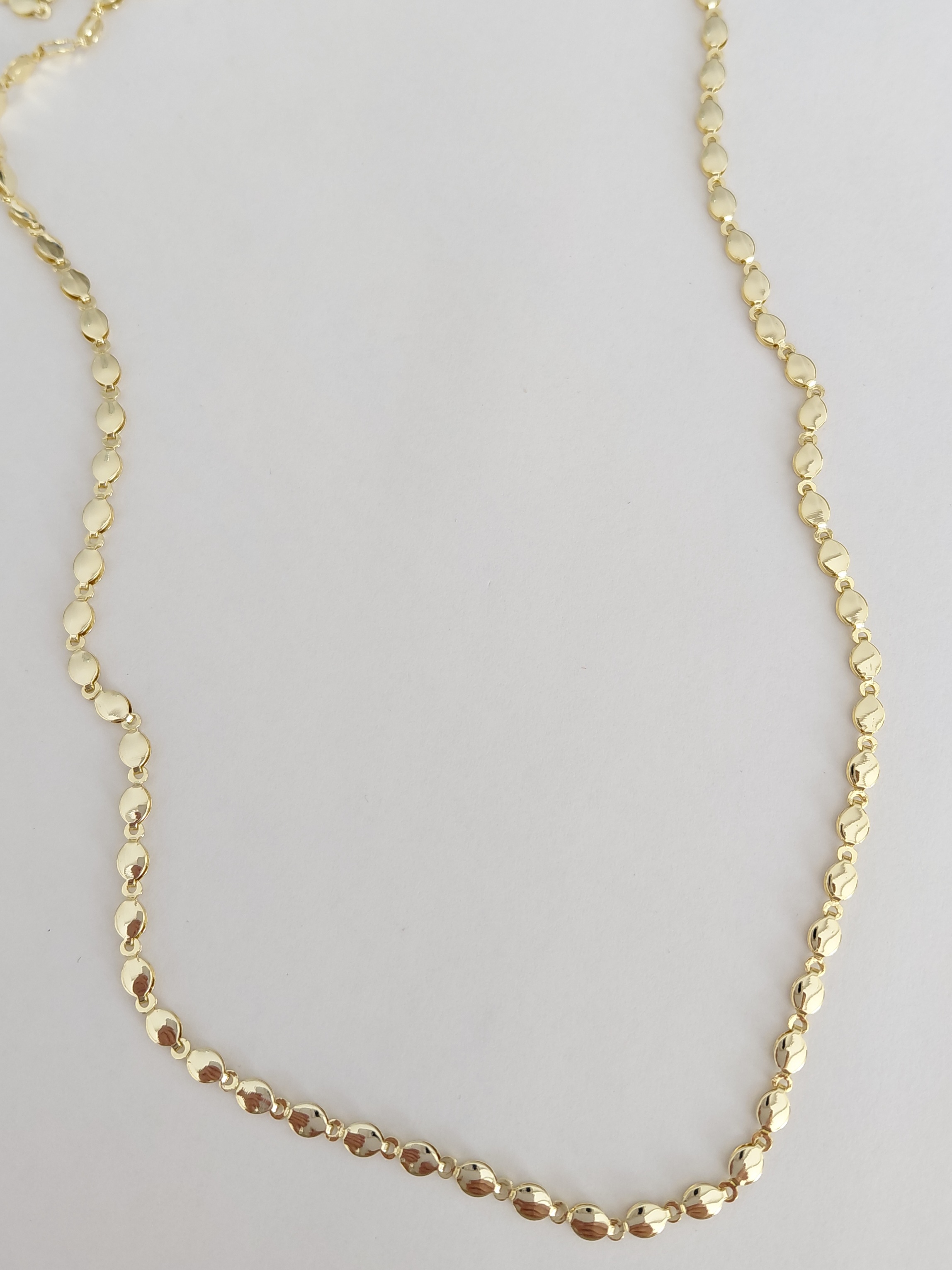 Oval Detayl� Zincirli Xuping Kolye 90 cm