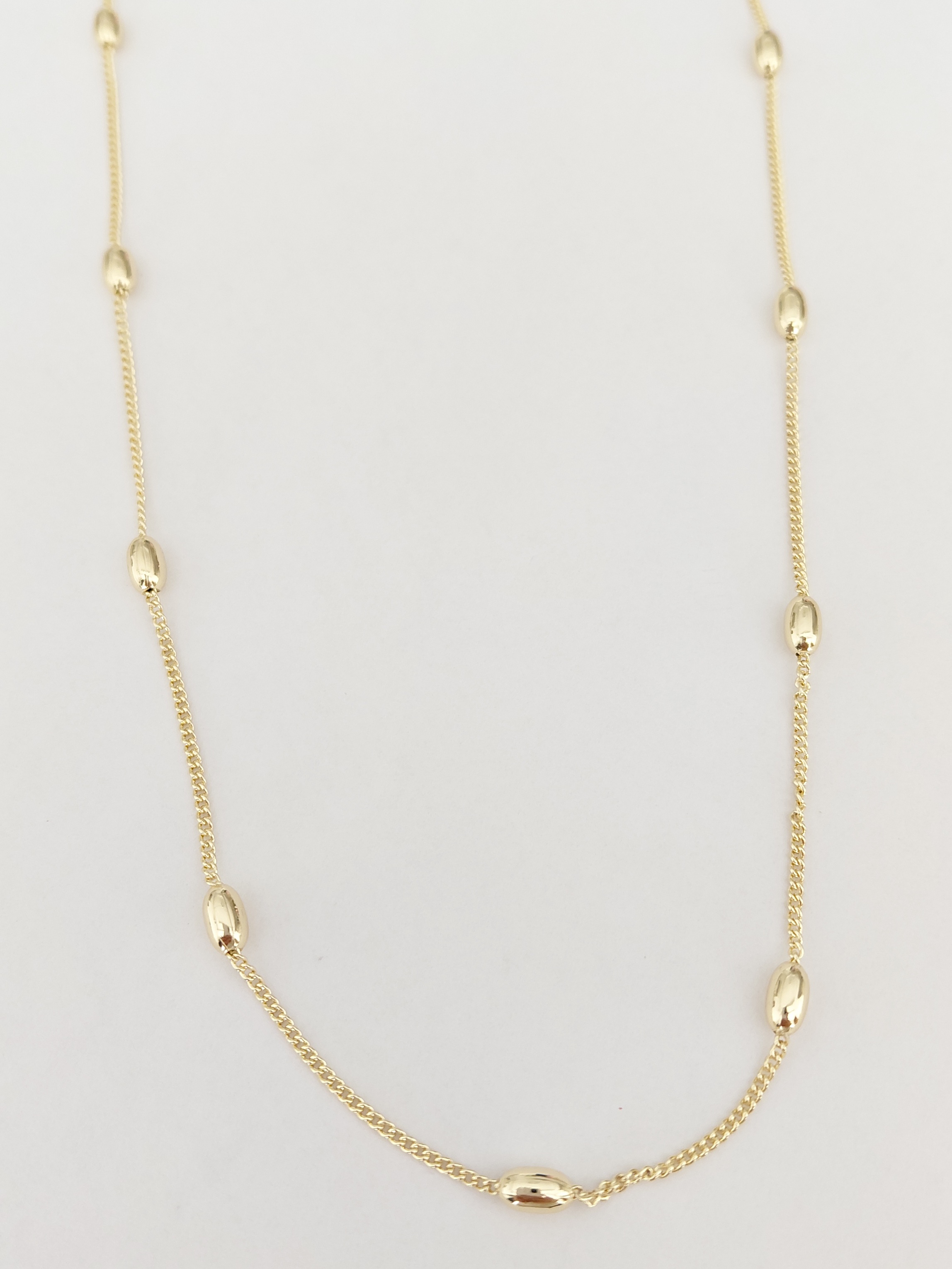 Oval Dorikal� Zincir Kolye 60 cm