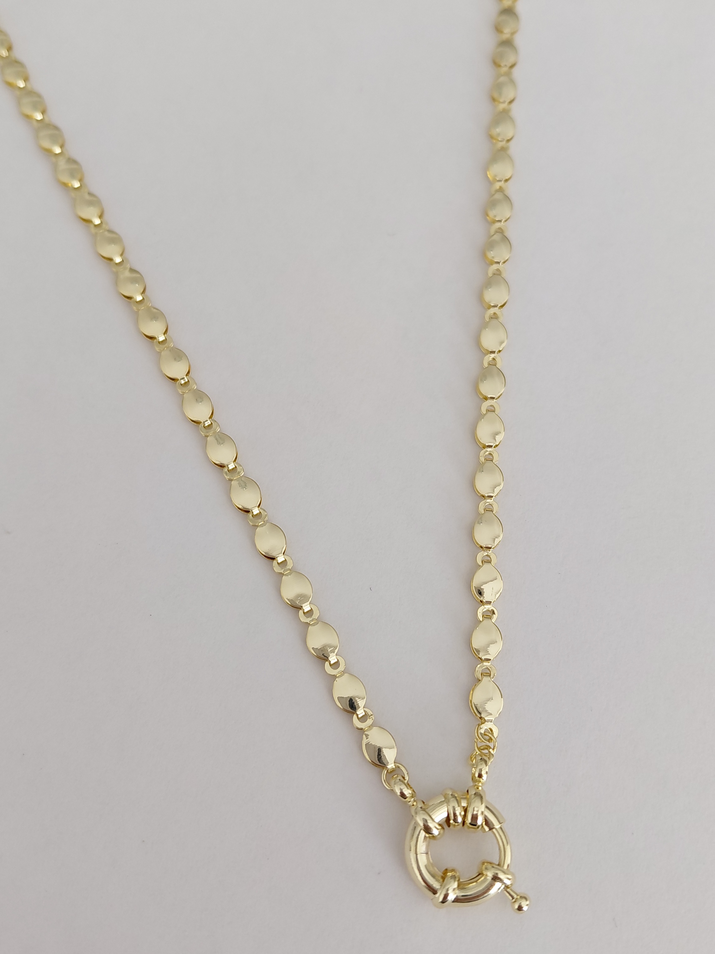 Oval Zincirli Ucu Halka Detayl� Xuping Kolye 55 cm