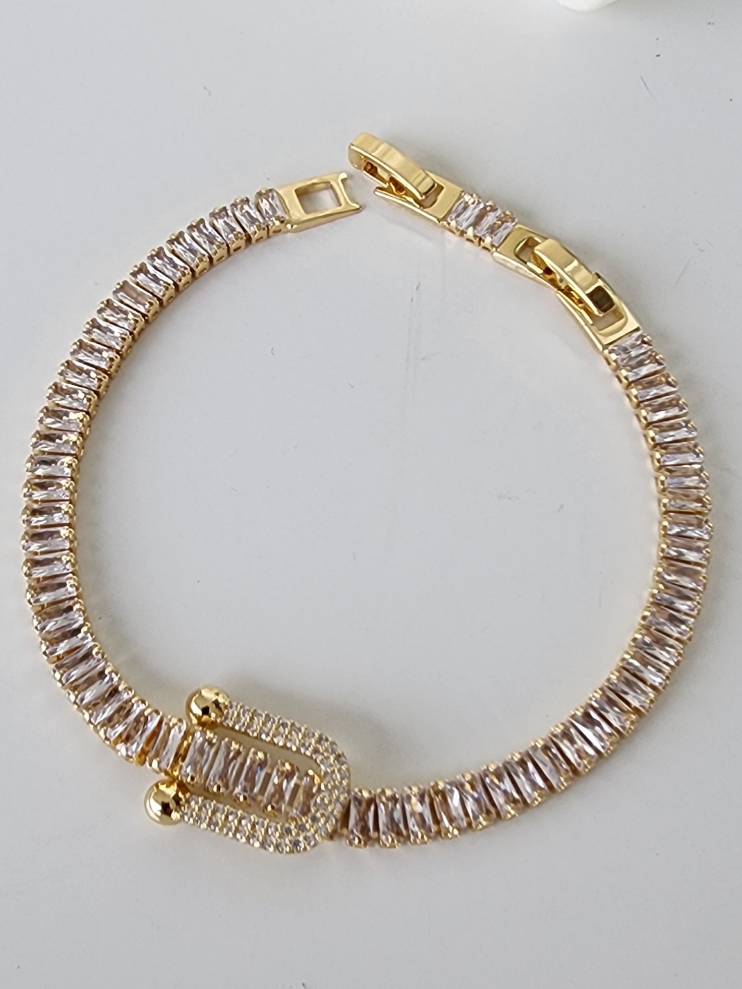 Tiffany Su Yolu elik Bileklik Gold